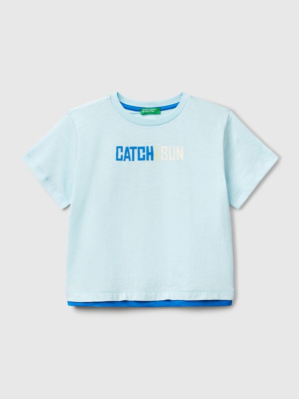 Oversized t-shirt in lightweight cotton Junior Boy