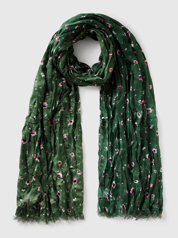 Floral scarf in viscose Women