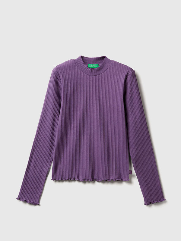 Slim fit stretch cotton t-shirt Junior Girl