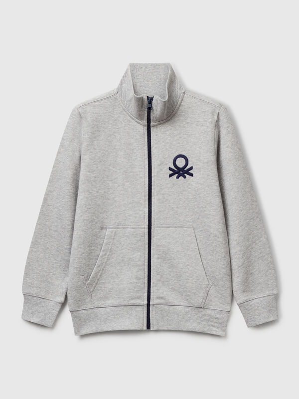 Pure cotton sweatshirt with zipper Junior Boy