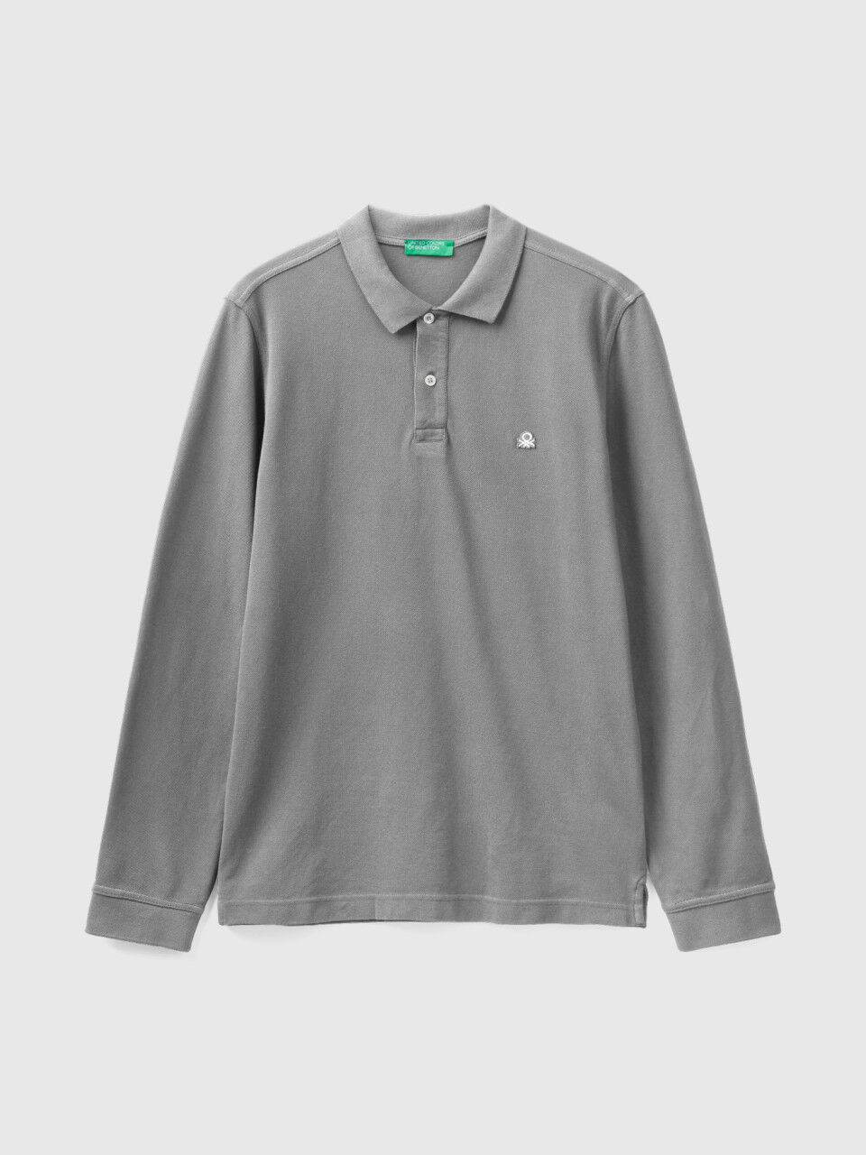 Benetton polo manga best sale larga