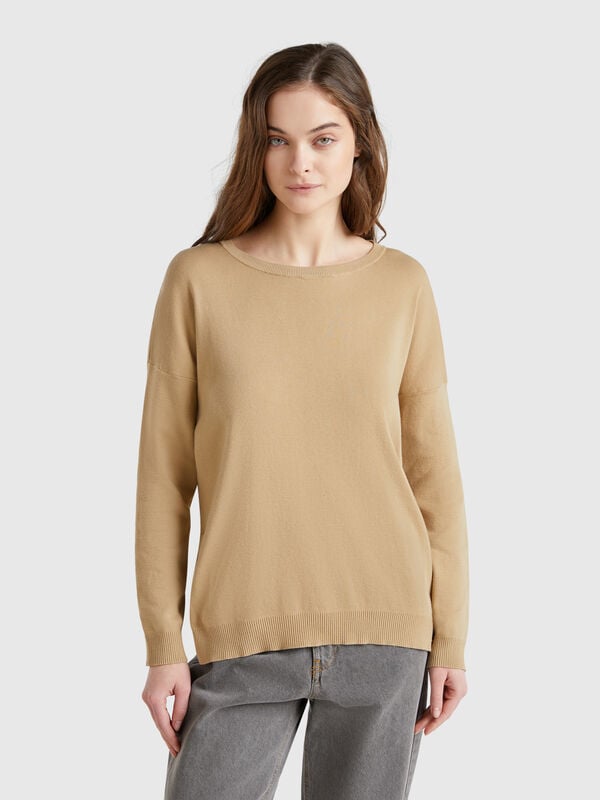 Oversized fit cotton sweater Women