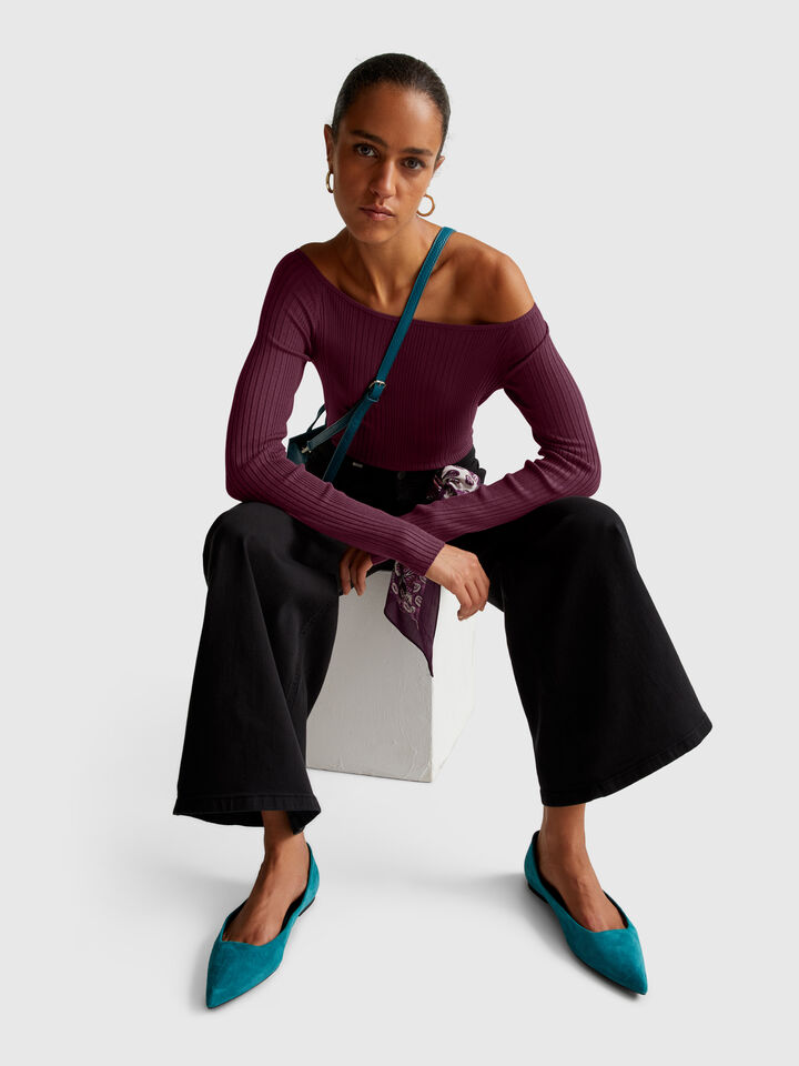 BOAT-NECK SWEAT.L/S Women