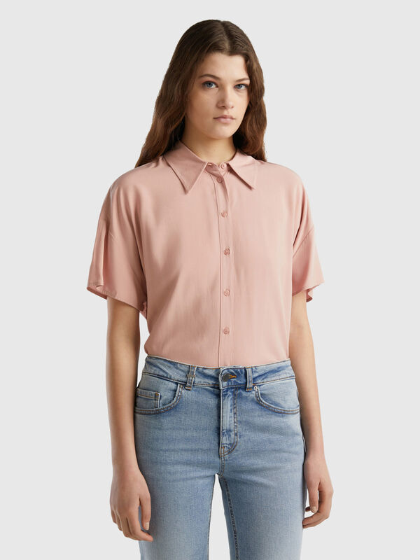 Short sleeve shirt in sustainable viscose Women