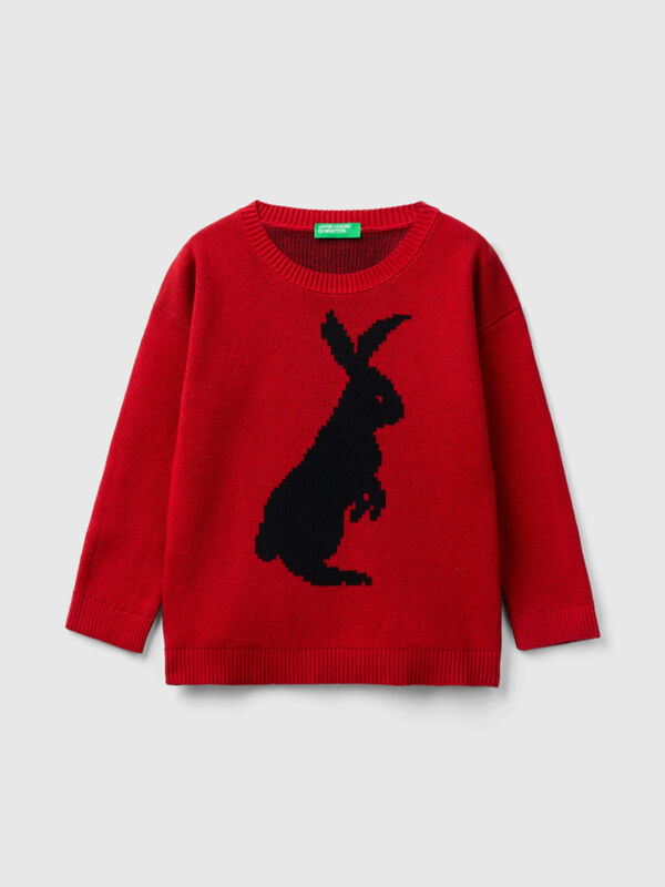 Sweater with bunny design