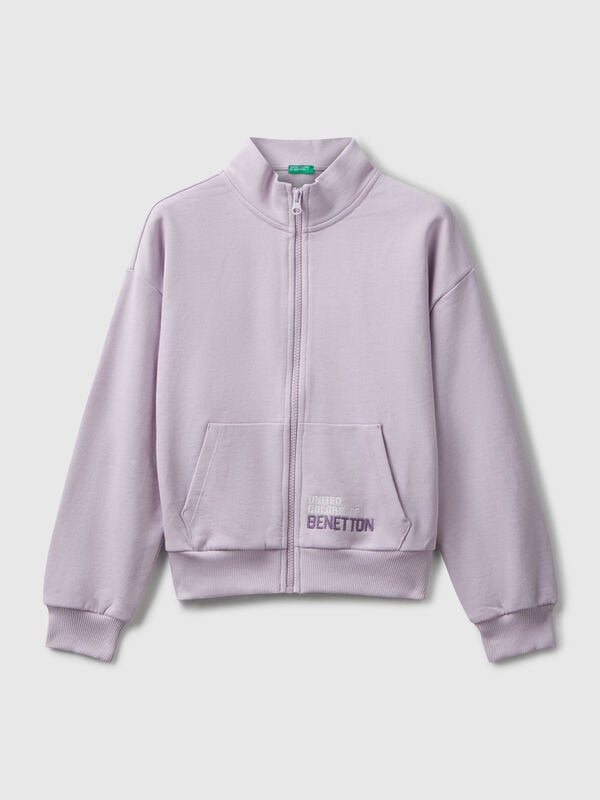 Zip-up sweatshirt with print Junior Girl
