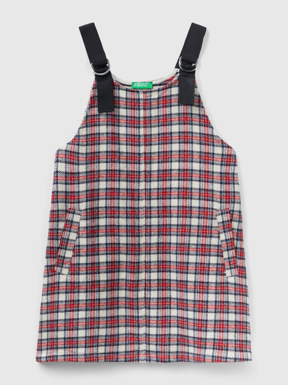 Checked cheap dungaree dress