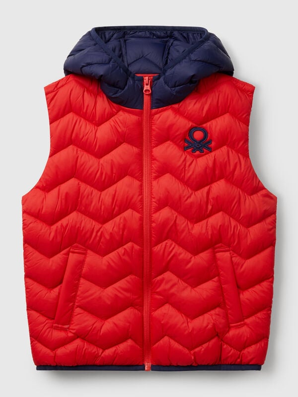 Padded vest with hood Junior Boy