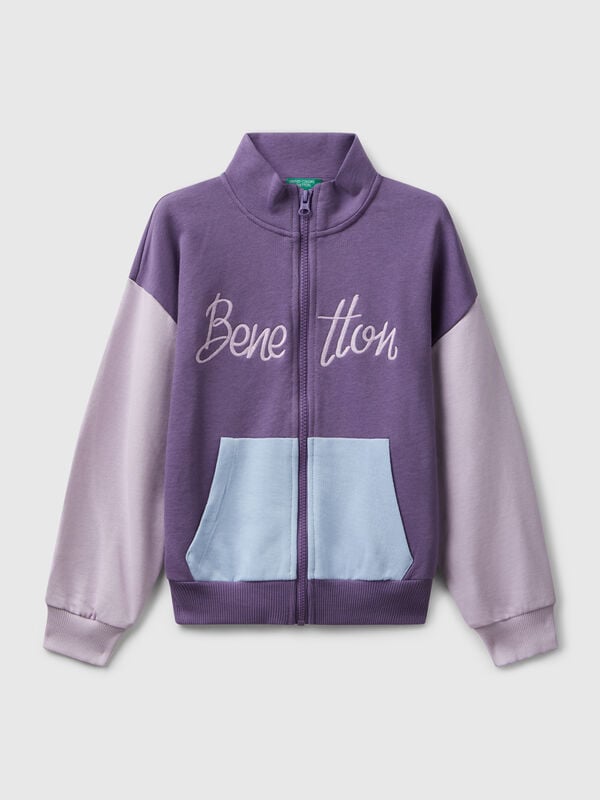 Zip-up sweatshirt with print Junior Girl