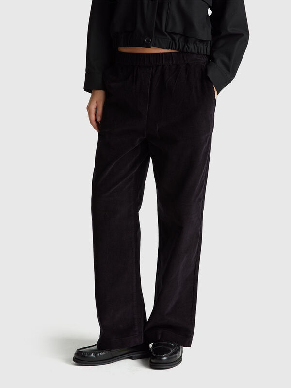 Wide velvet trousers Women