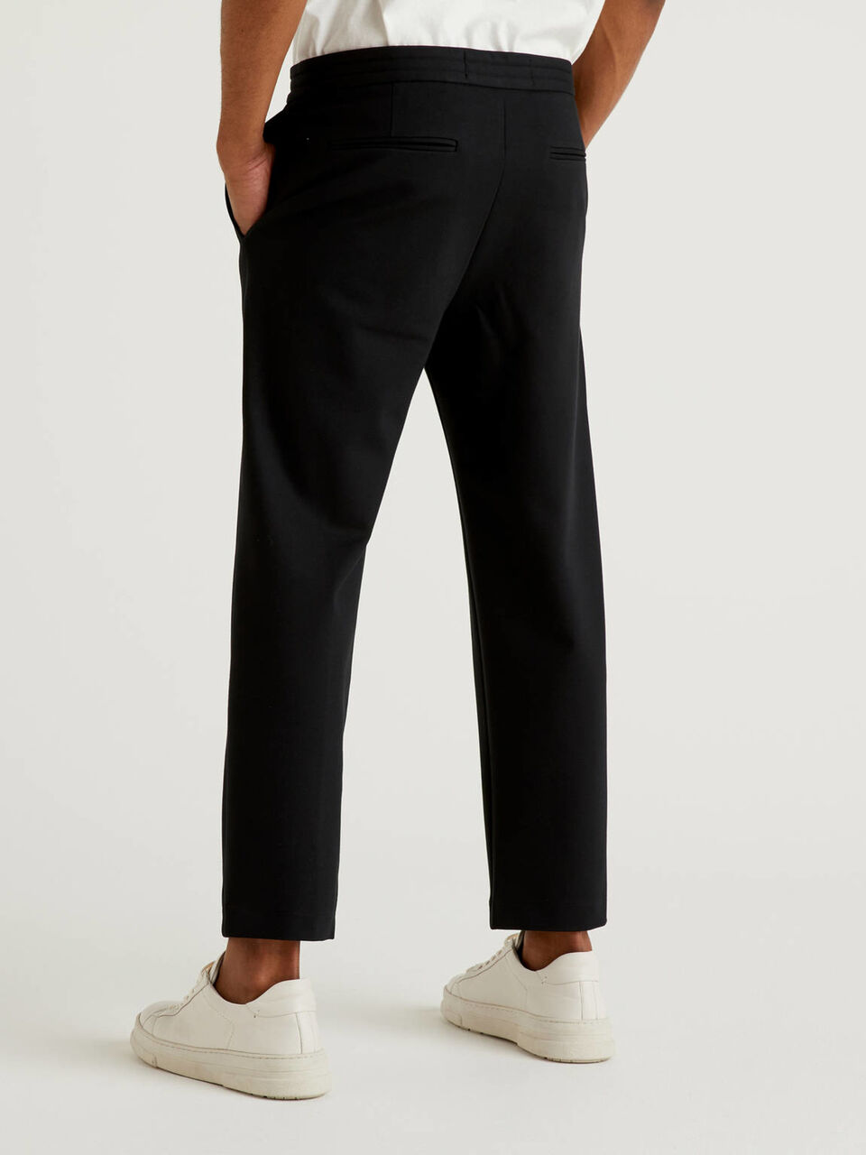 Trousers with drawstring Men image number null
