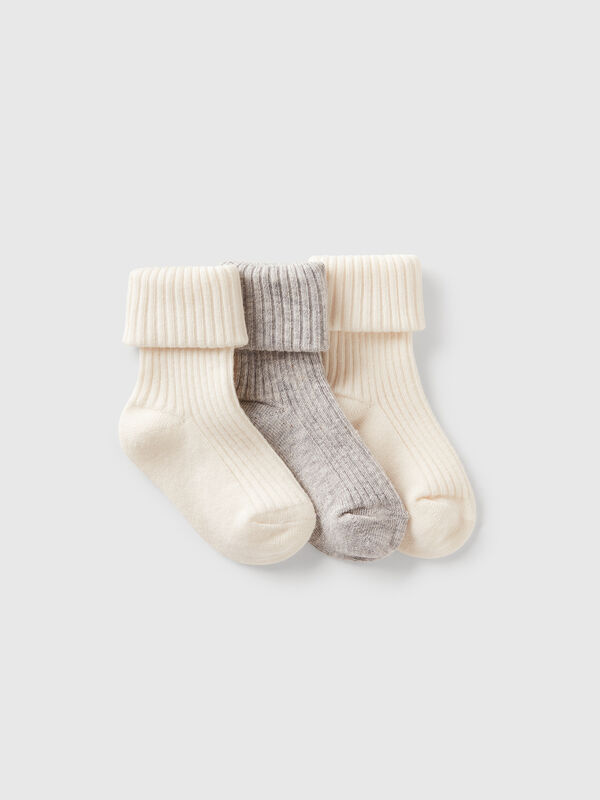 Three pairs of ribbed socks New Born (0-18 months)