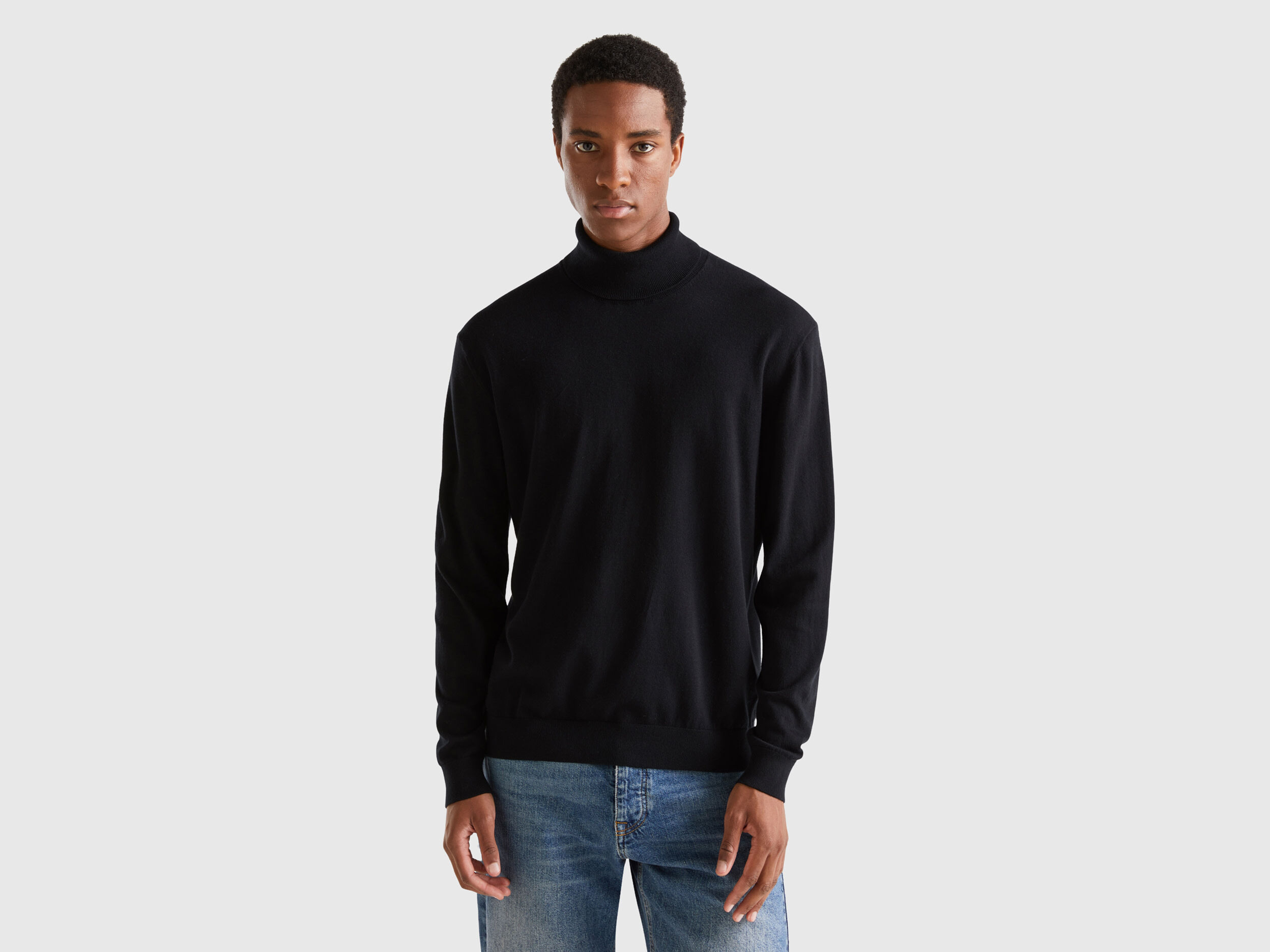 Men s Long Sleeve Cotton Tricot Sweaters 2024 Benetton