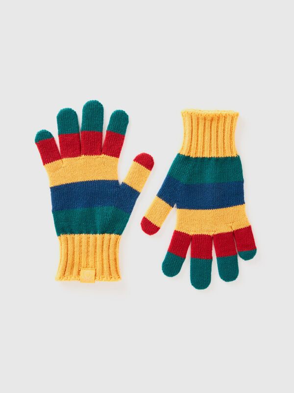 Striped knit gloves Junior Boy