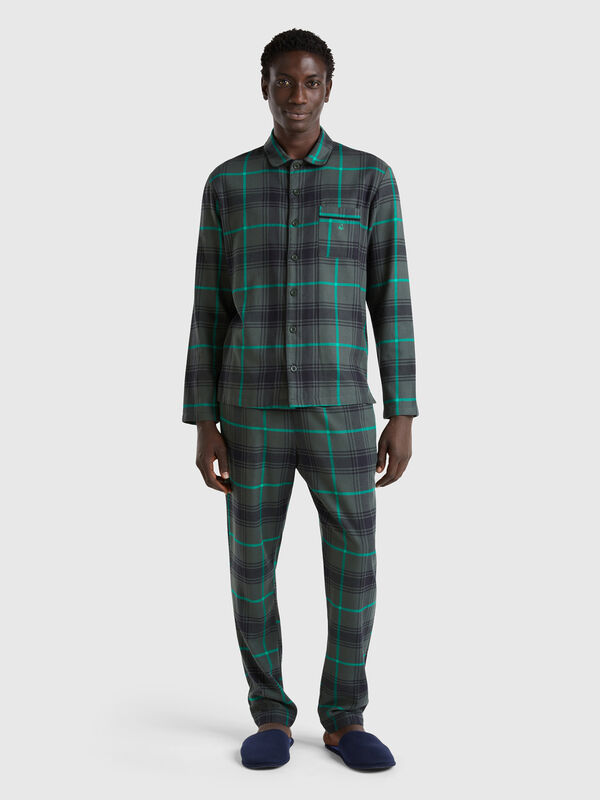 Flannel tartan pyjamas Men