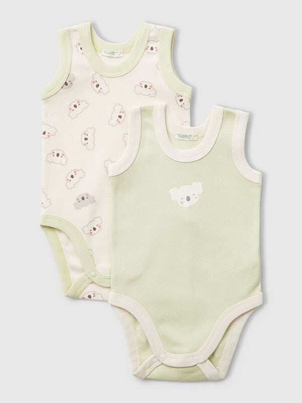 Two cami bodysuits with print New Born (0-18 months)