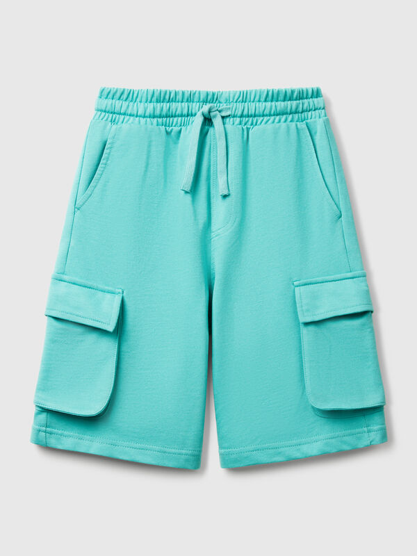 Cargo shorts in light sweat fabric Junior Boy