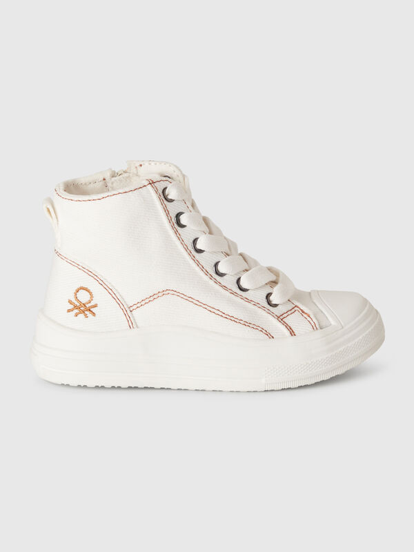 Denim-effect high-top sneakers Junior Boy