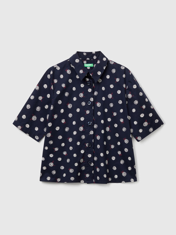 Short sleeve patterned shirt Women