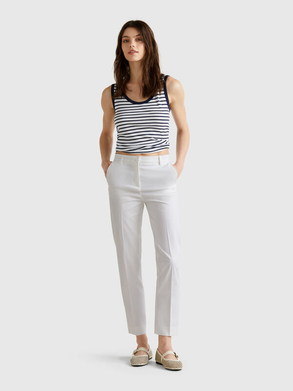 Stretch cotton chinos Women