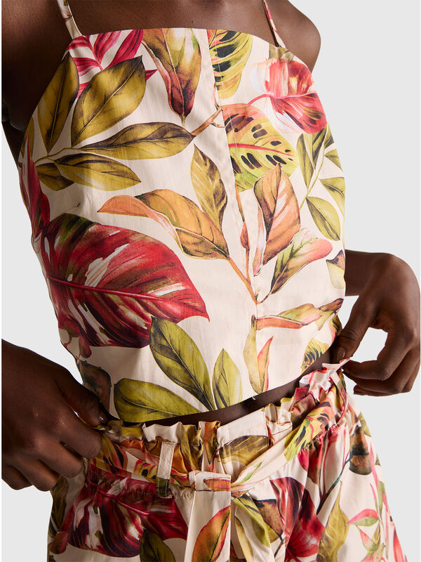 Floral top with halter neck Women