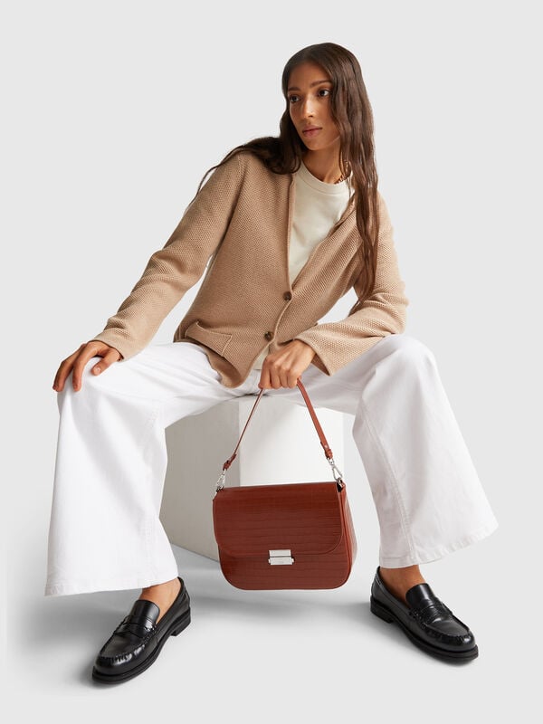 Knit jacket in wool and cashmere blend Knit jacket in wool and cashmere blend Women