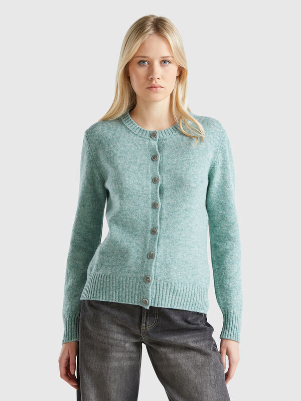 Cardigan in pure Shetland wool Women