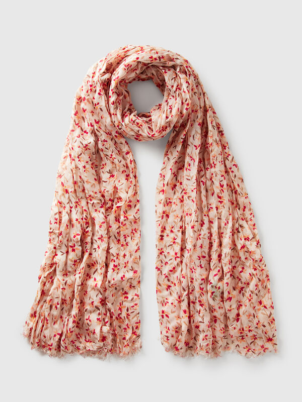 Floral scarf in viscose Women