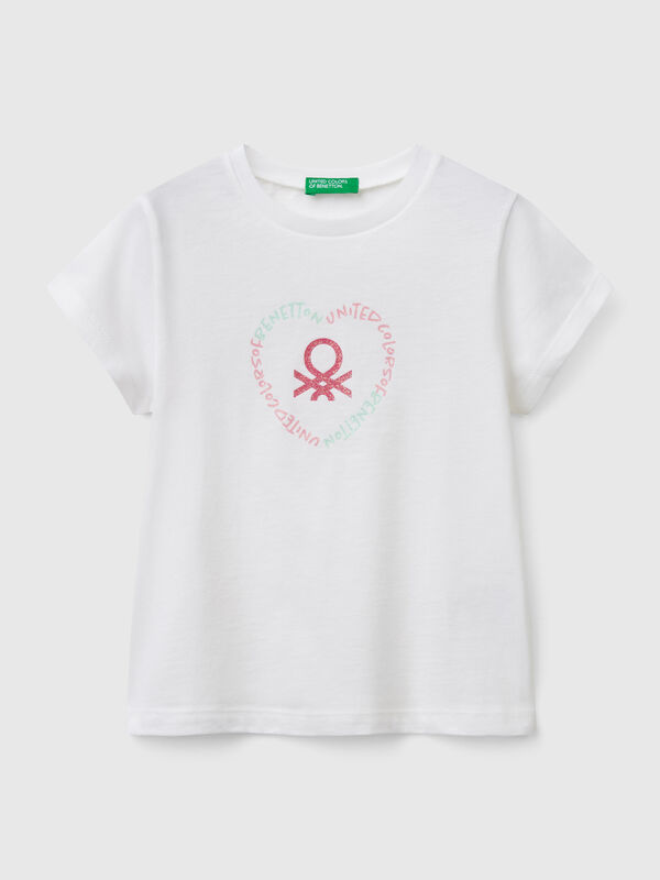 T-shirt with glitter print Junior Girl