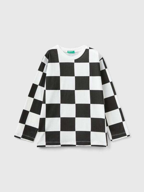 Warm checkered t-shirt Junior Boy