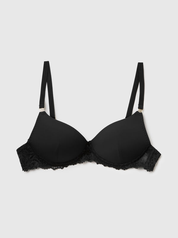 Padded bra with lace Women