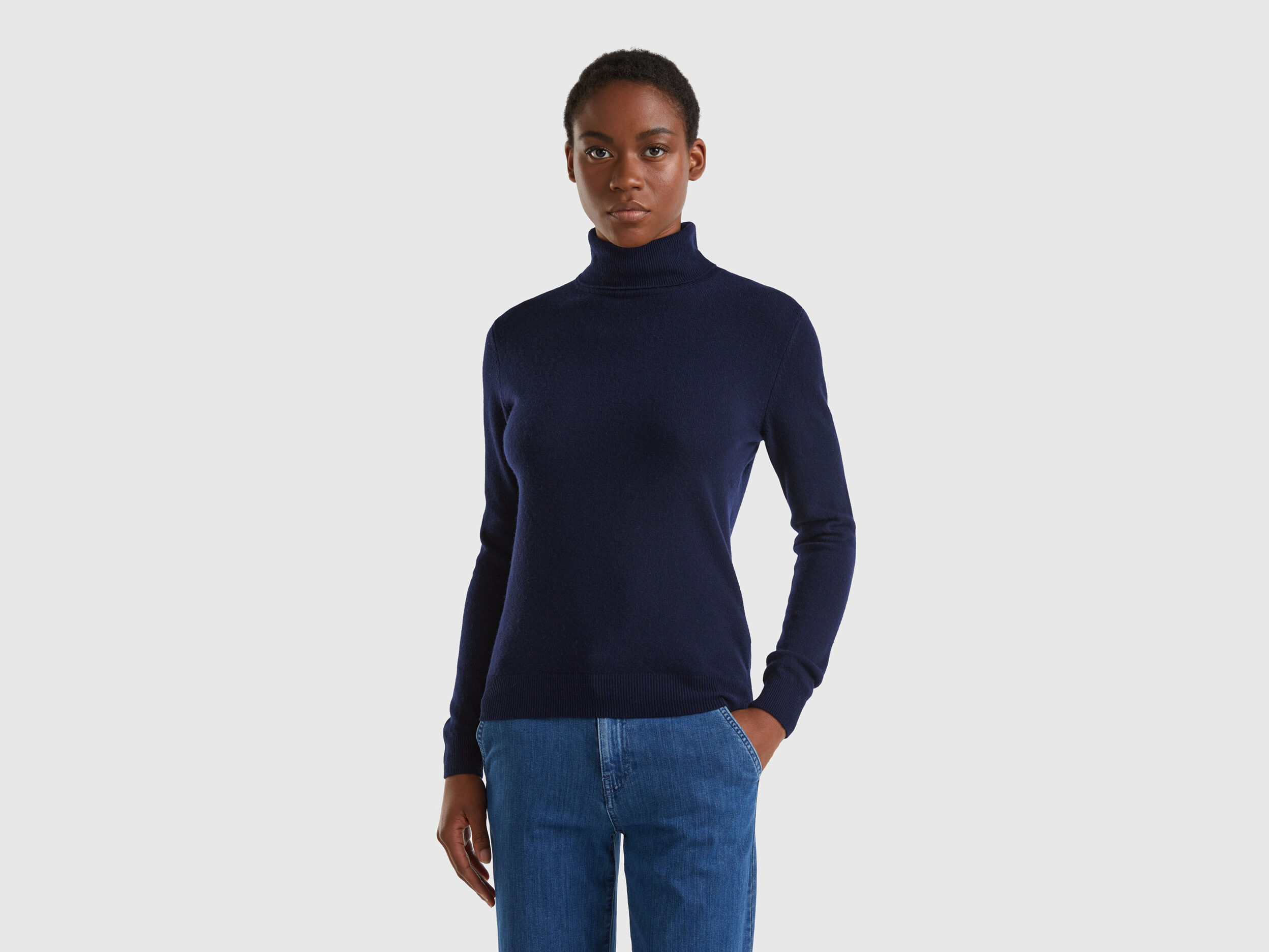 Blue turtleneck hot sale sweater