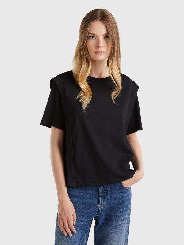 Regular fit t-shirt with creases Women