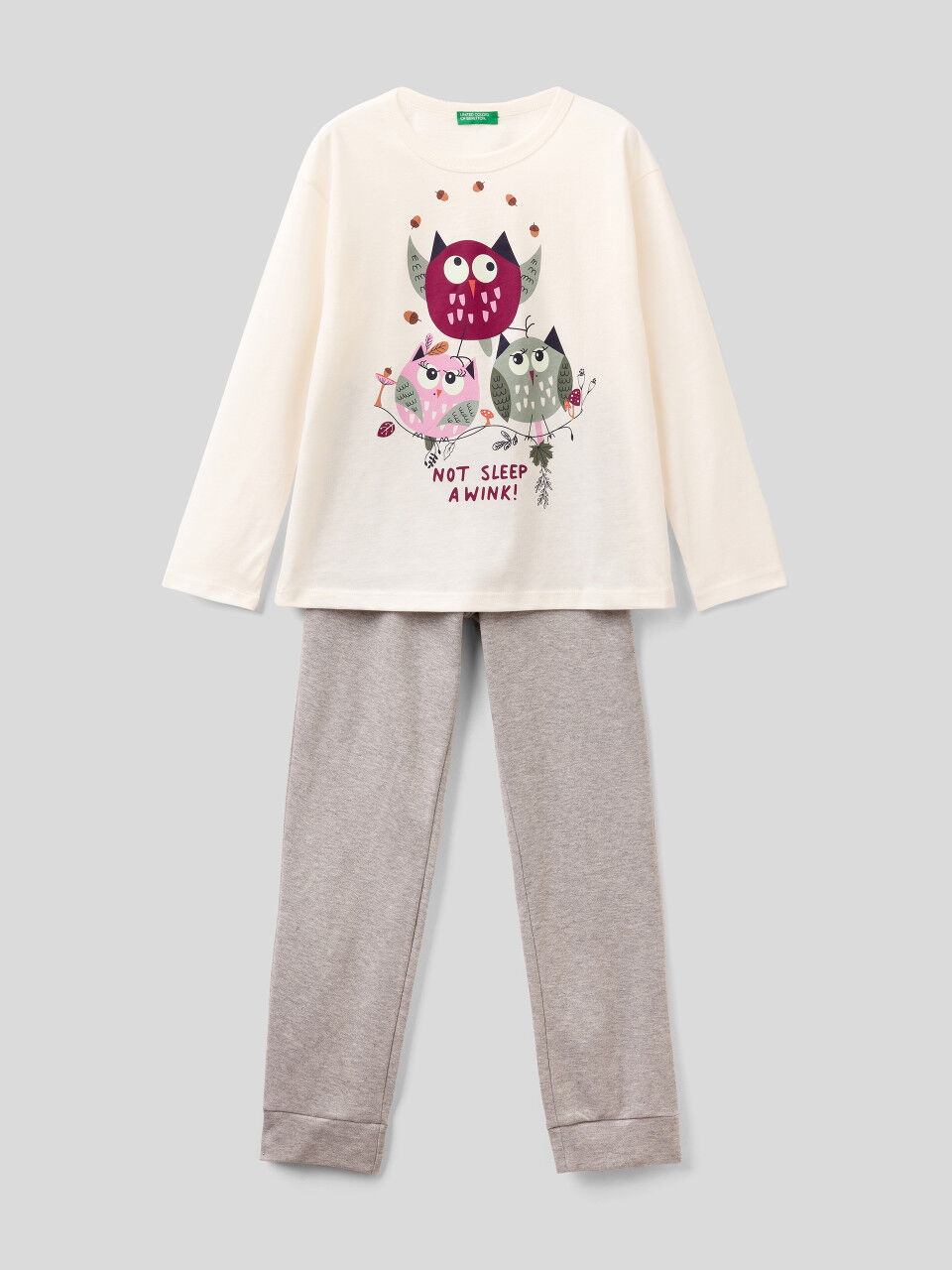 Warm pyjamas with owl print
