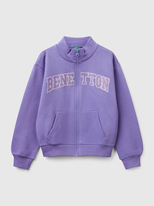 High neck sweatshirt with zipper Junior Girl