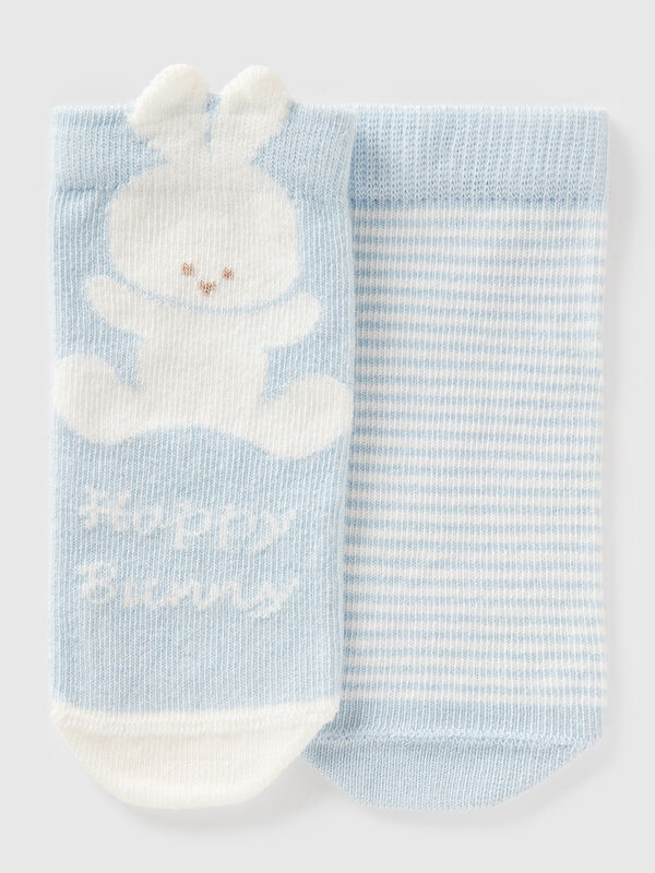 Set of socks with stripes and bunny New Born (0-18 months)