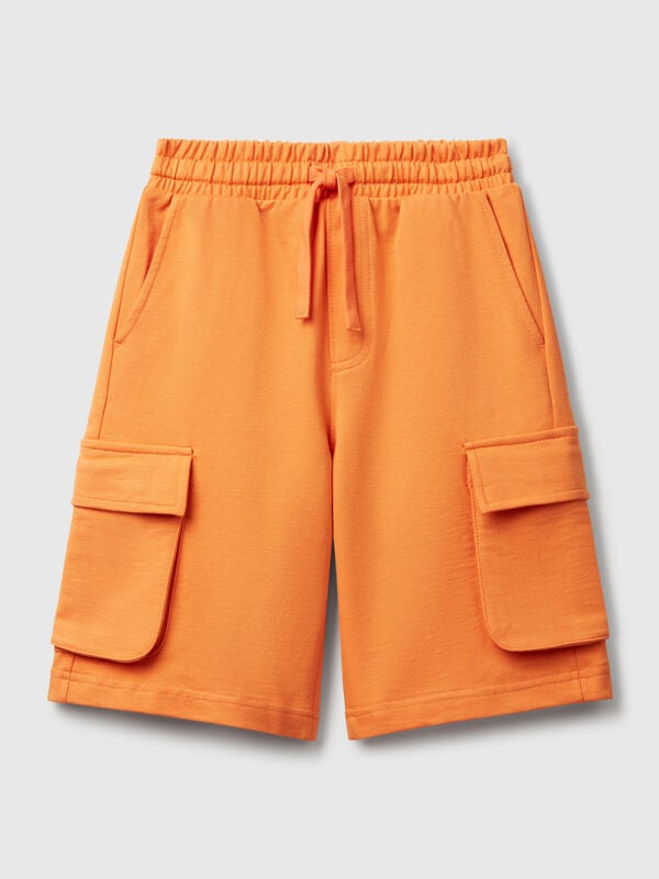 Cargo shorts in light sweat fabric Junior Boy