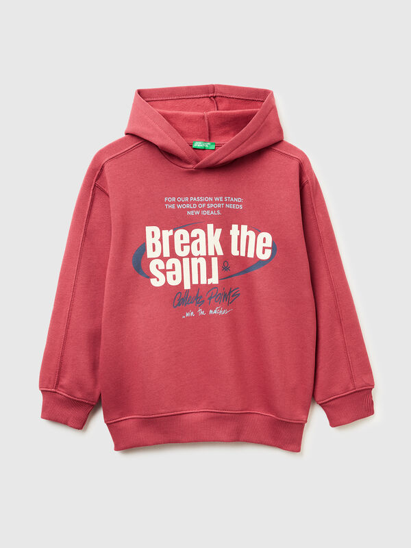Warm sweatshirt in cotton with print Junior Boy
