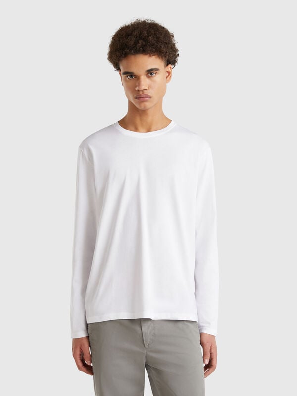 Long sleeve pure cotton t-shirt Men
