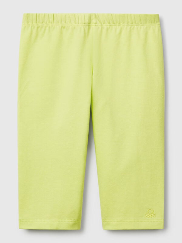 3/4 leggings in stretch cotton Junior Girl
