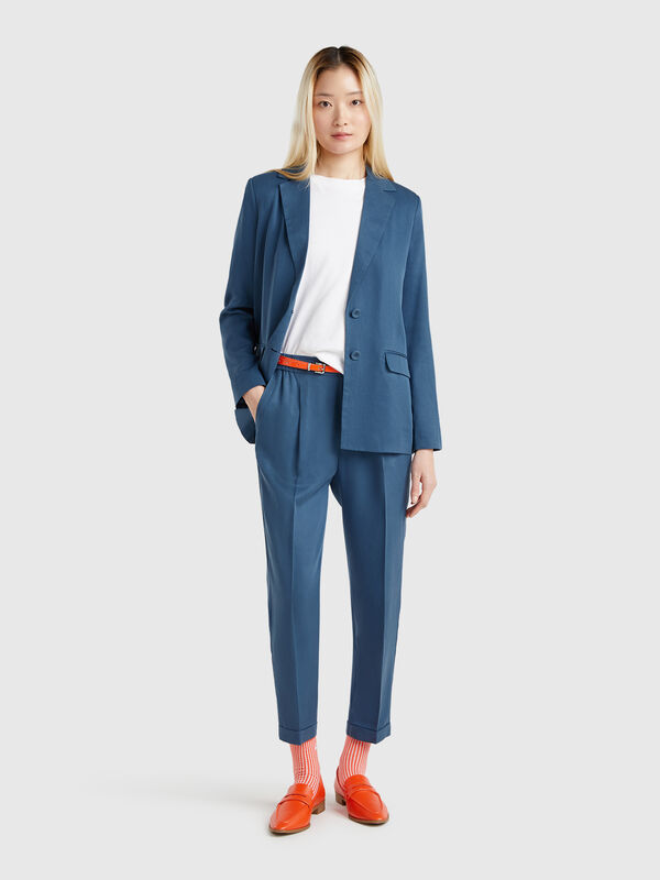 Flowy trousers with cuffs Women
