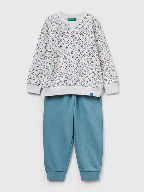 Outfit with floral print Junior Boy