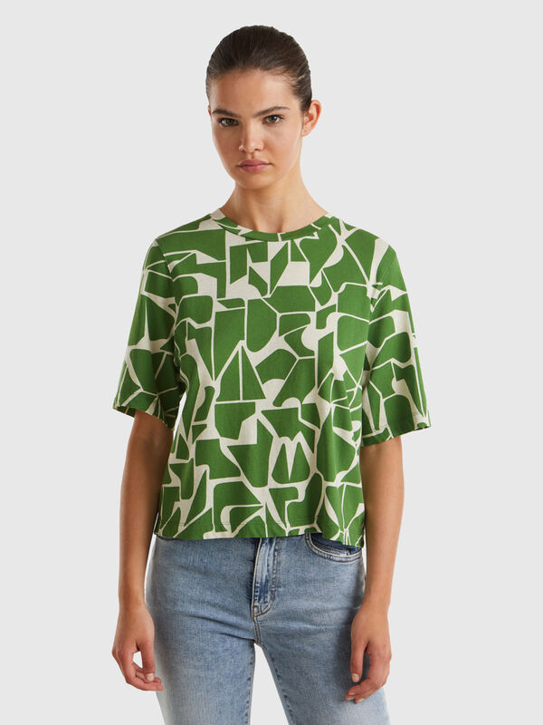 T-shirt with geometric pattern Women