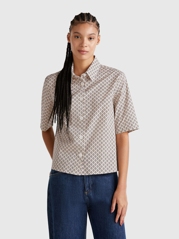 Patterned shirt in lightweight cotton Women