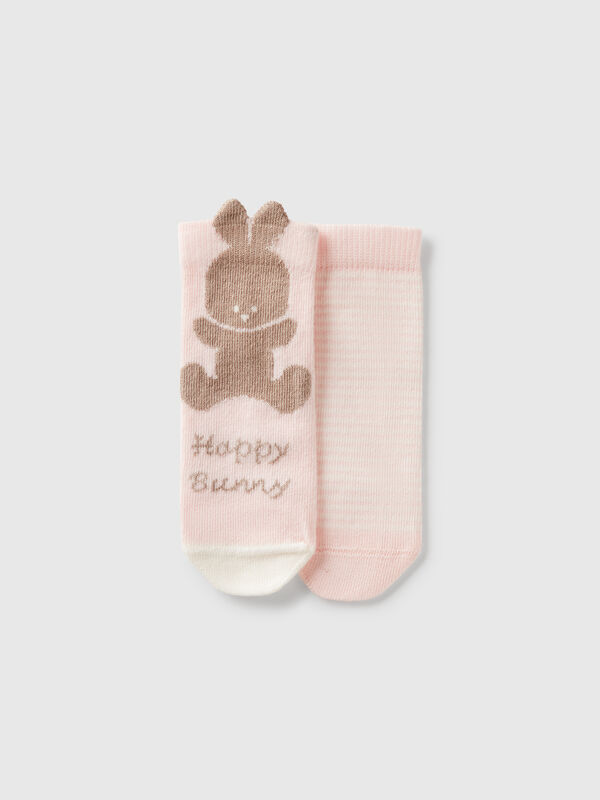 Set of socks with stripes and bunny New Born (0-18 months)