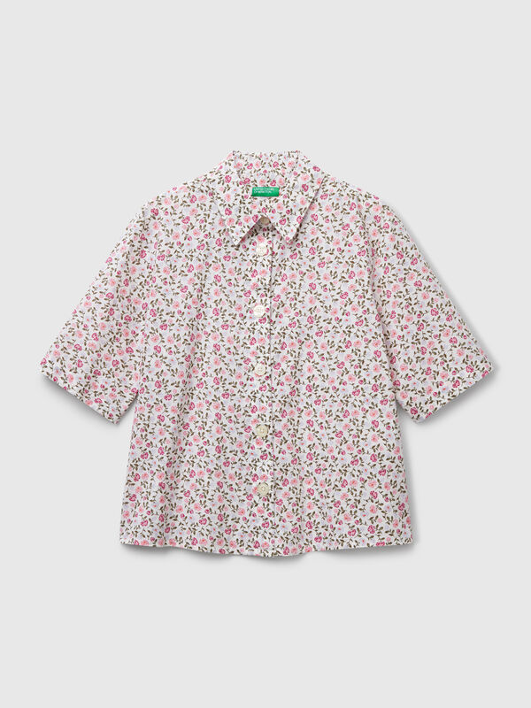Short sleeve patterned shirt Women