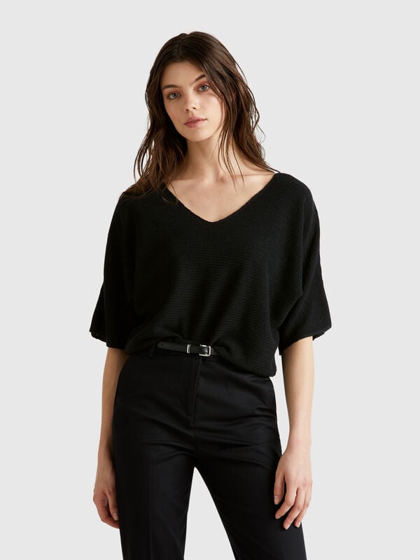 Reversible cropped sweater Women