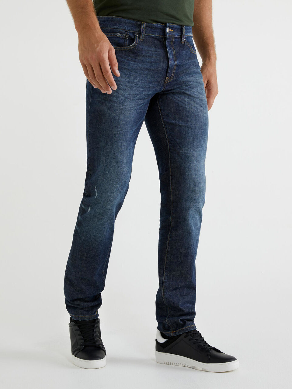 Straight leg jeans in stretch cotton Men image number null