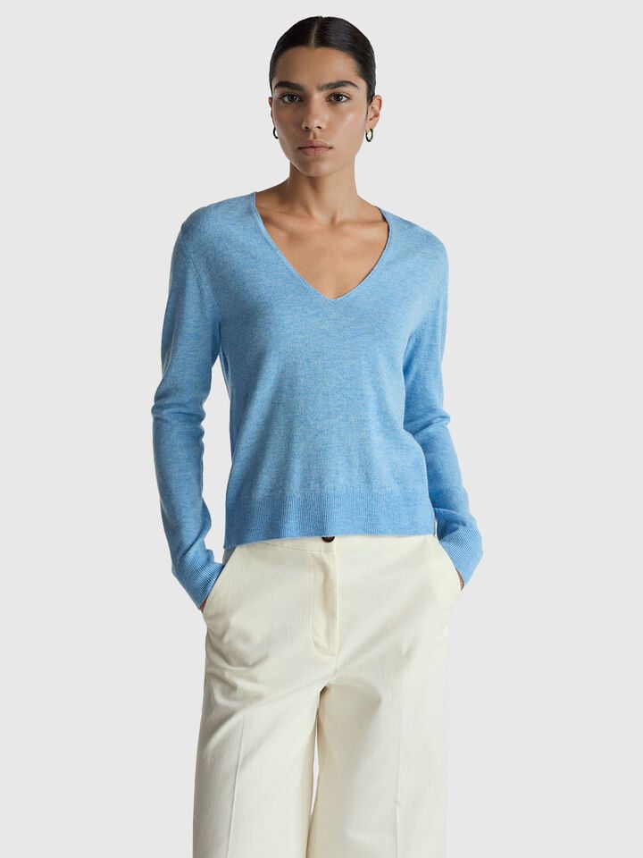 V NECK SWEATER L/S Women