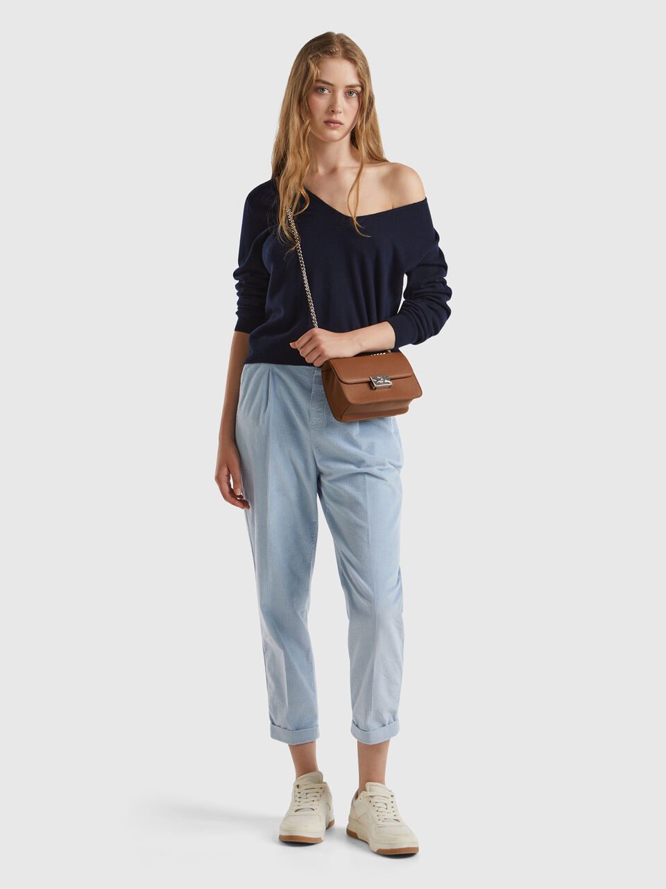 V NECK SWEATER L/S Women image number null